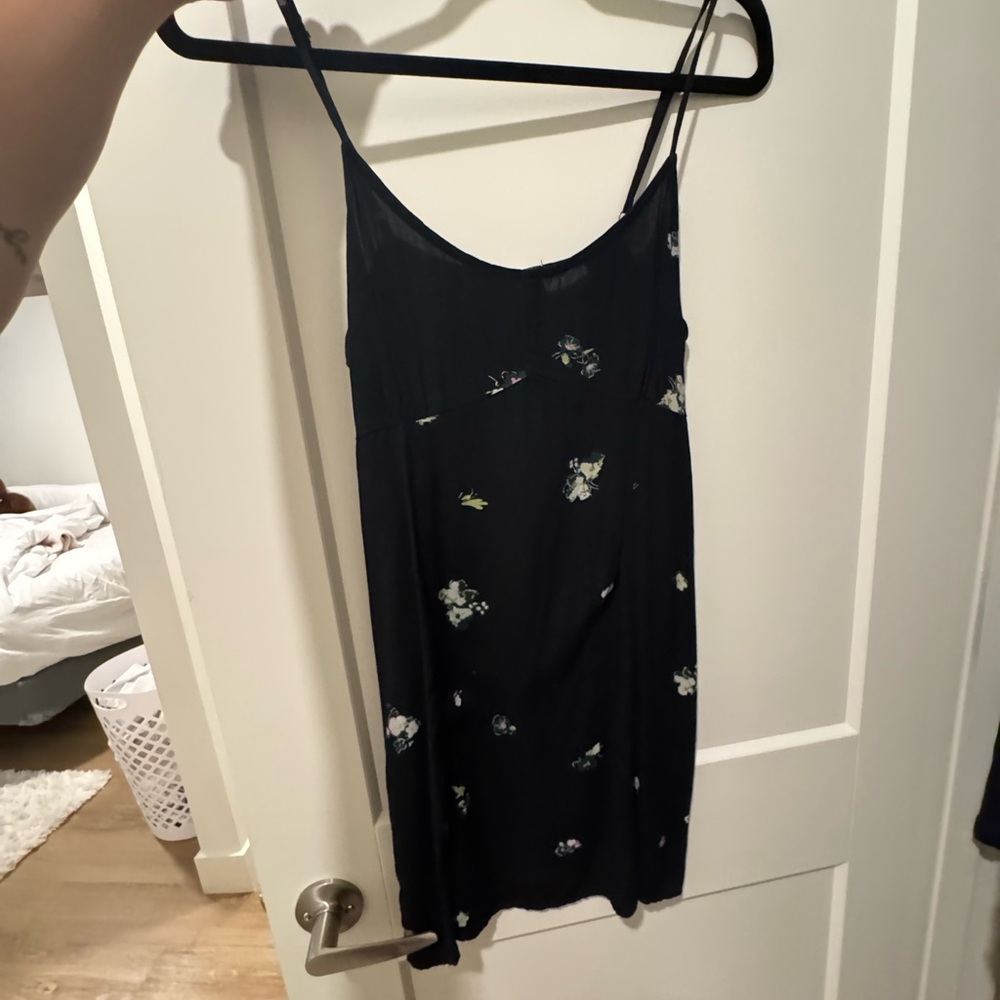 Black Floral Slip Dress